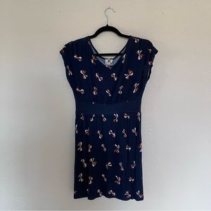 Navy Short-Sleeve Dress